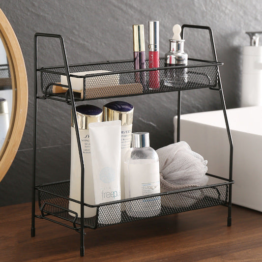 2 Layer Multi-Purpose Mini Portable Iron Organizer Shelf...