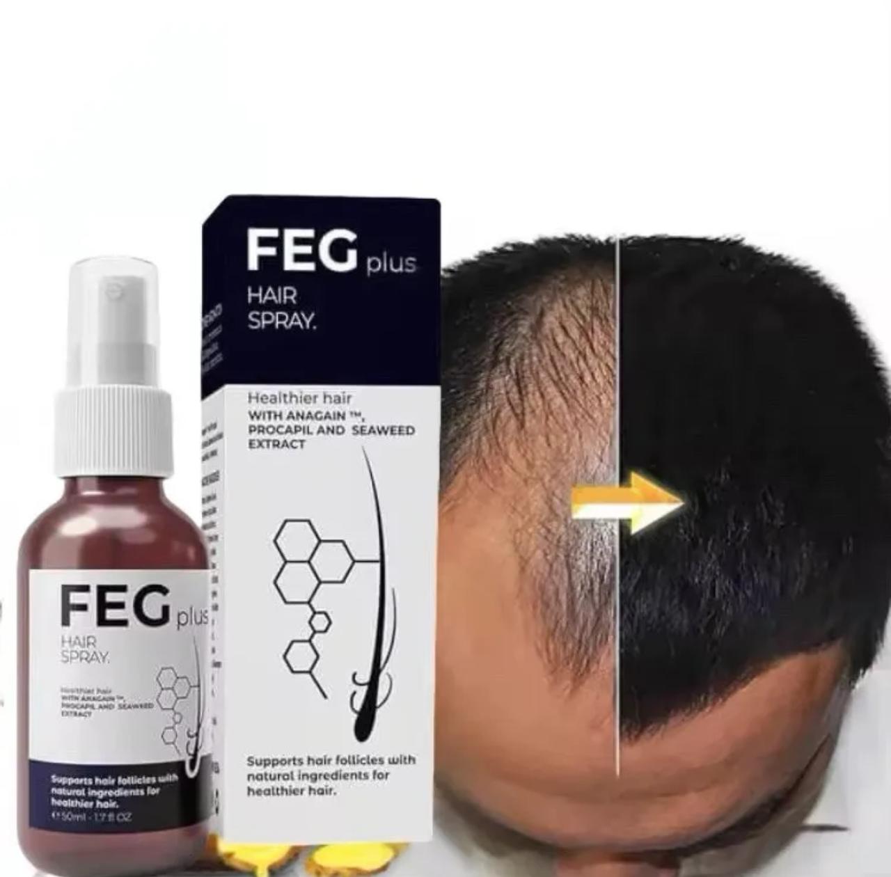 FEG PLUS Hair Growth Serum & Spray Advanced Formula for Men & Women, Stronger, Thicker Hair