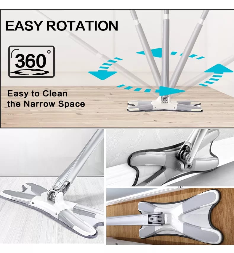 X Mop Manual Extrusion Hand-free Flat Squeeze Mop Household Cleaning Tool