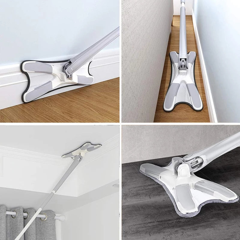 X Mop Manual Extrusion Hand-free Flat Squeeze Mop Household Cleaning Tool