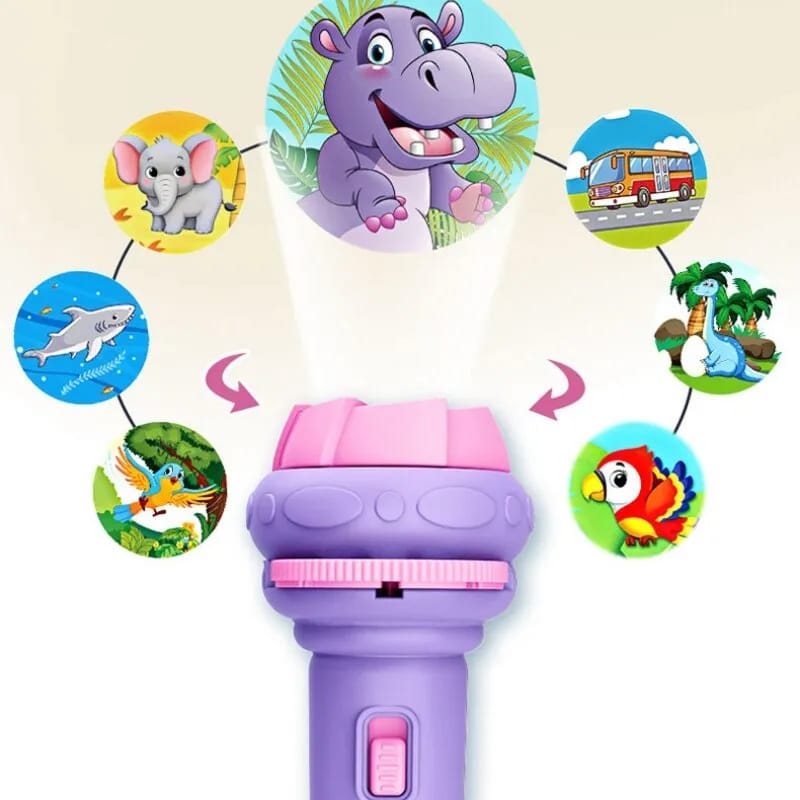Baby Projector Torch 3cards Cartoon Projection Flashlight