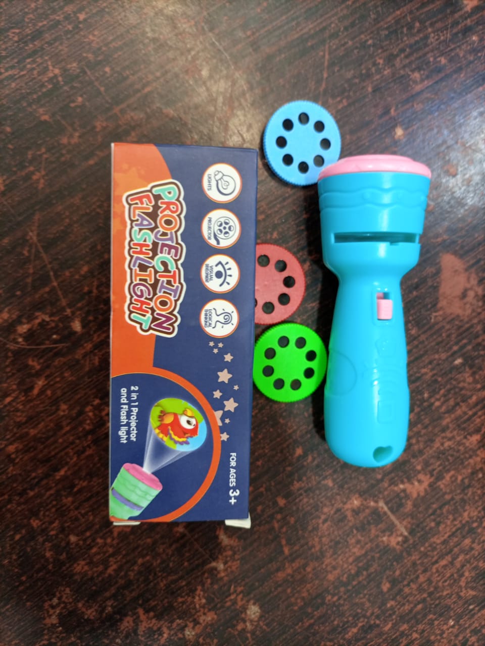 Baby Projector Torch 3cards Cartoon Projection Flashlight