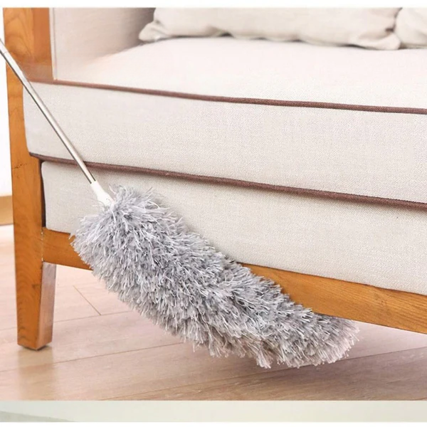 Grey Flexible Microfiber Duster – Bendable Long Reach Cleaning Brush for Home & Office