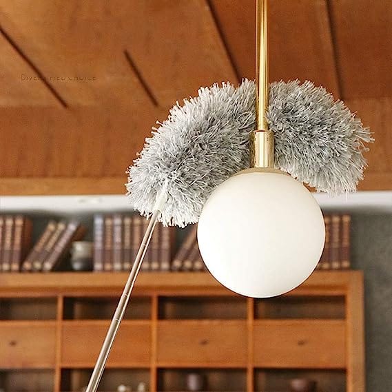 Grey Flexible Microfiber Duster – Bendable Long Reach Cleaning Brush for Home & Office