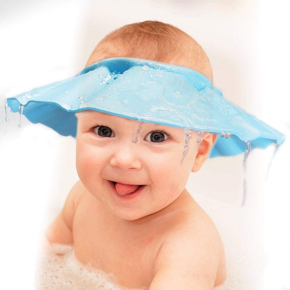 Baby Shower Cap With Stopper | Silicon Baby Shower Cap | Soft & Safe Material | Random Color