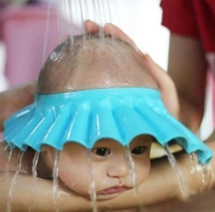 Baby Shower Cap With Stopper | Silicon Baby Shower Cap | Soft & Safe Material | Random Color