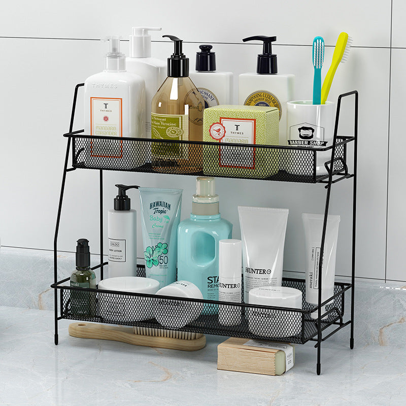 2 Layer Multi-Purpose Mini Portable Iron Organizer Shelf...