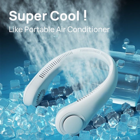 Portable Neck Fan USB Rechargeable Adjustable Personal Fan for Indoor & Outdoor Use (Random Color)